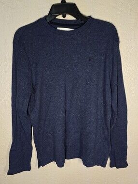 Calvin Klein Jeans Navy Long-Sleeve Crewneck Shirt Medium